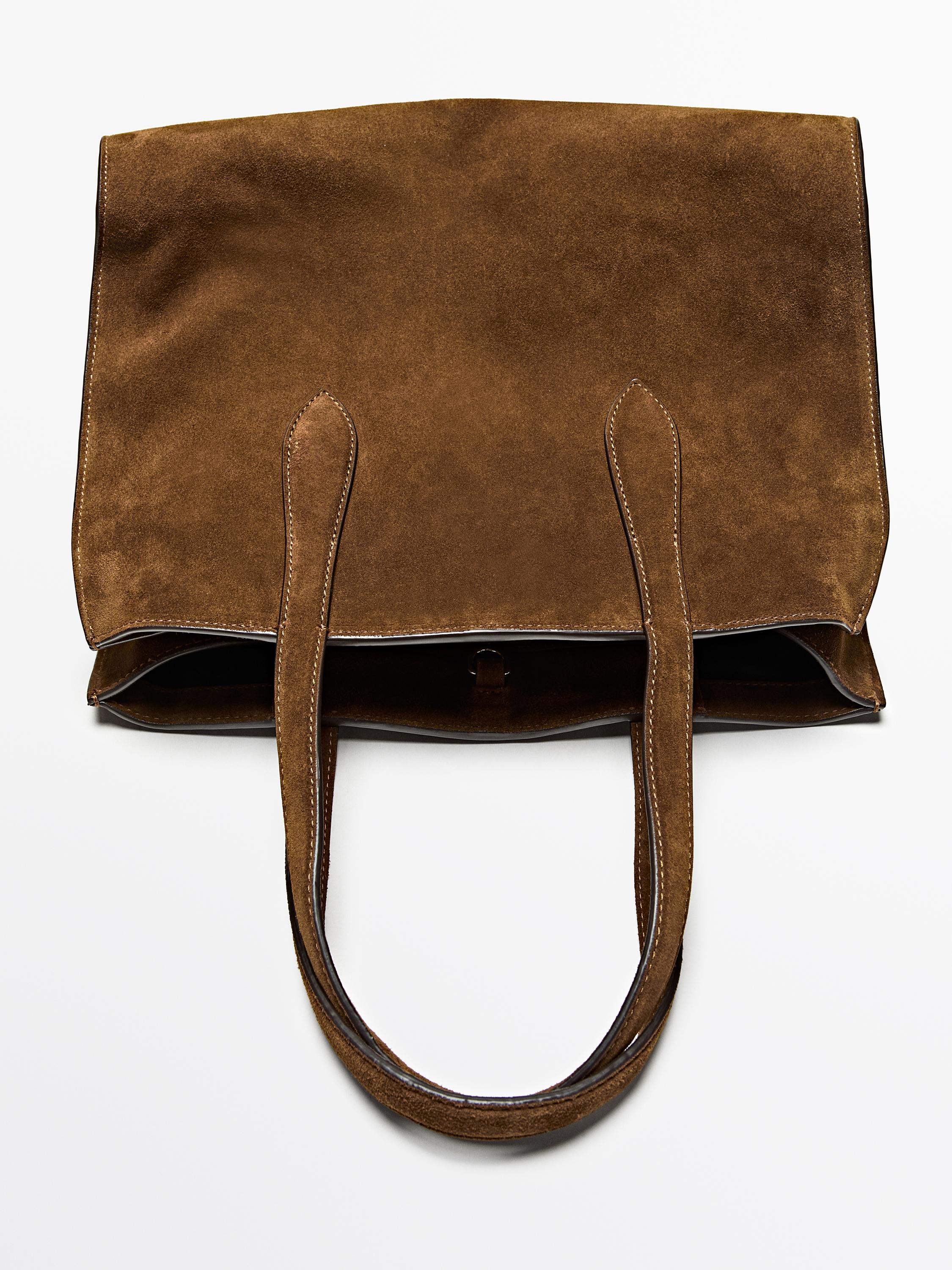 Split suede medium icon bag