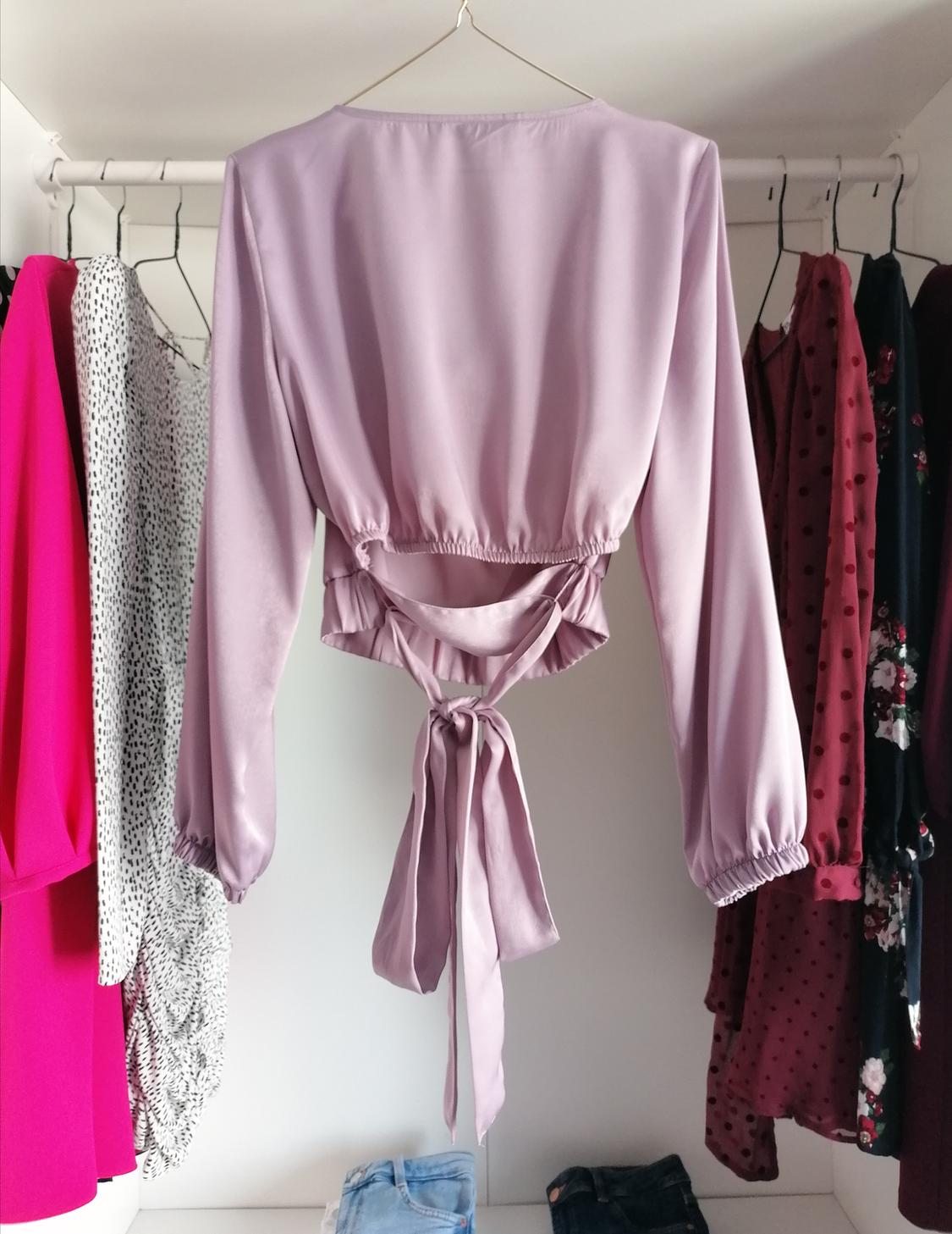 SATIN TOP WITH BOW - Image 2