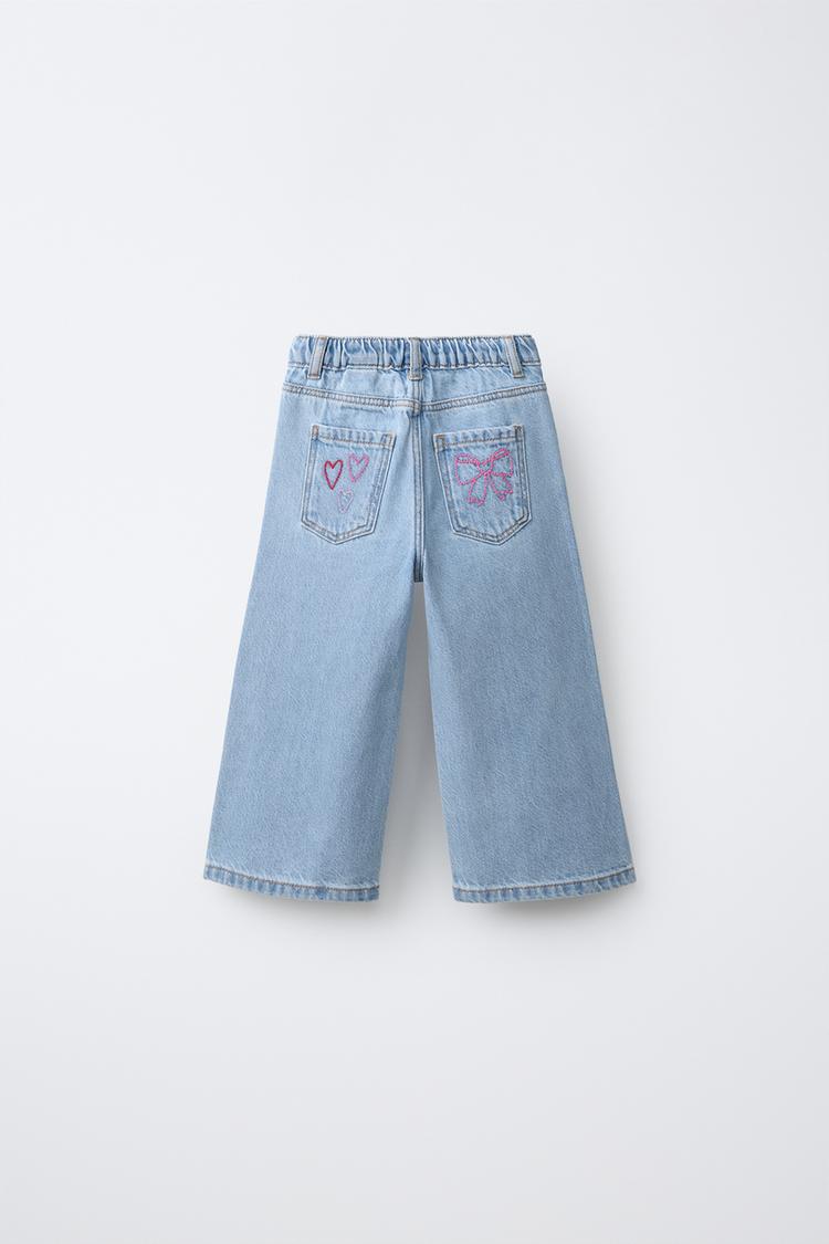 Jeans de pierna ancha bordados 2