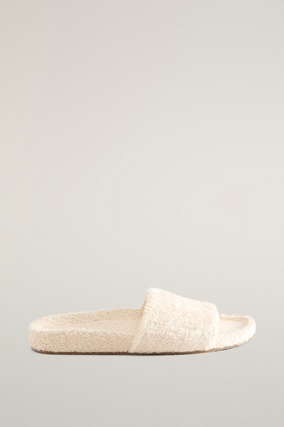 BADSTOFFEN SLIPPERS - Beige van Zara - Afbeelding 0