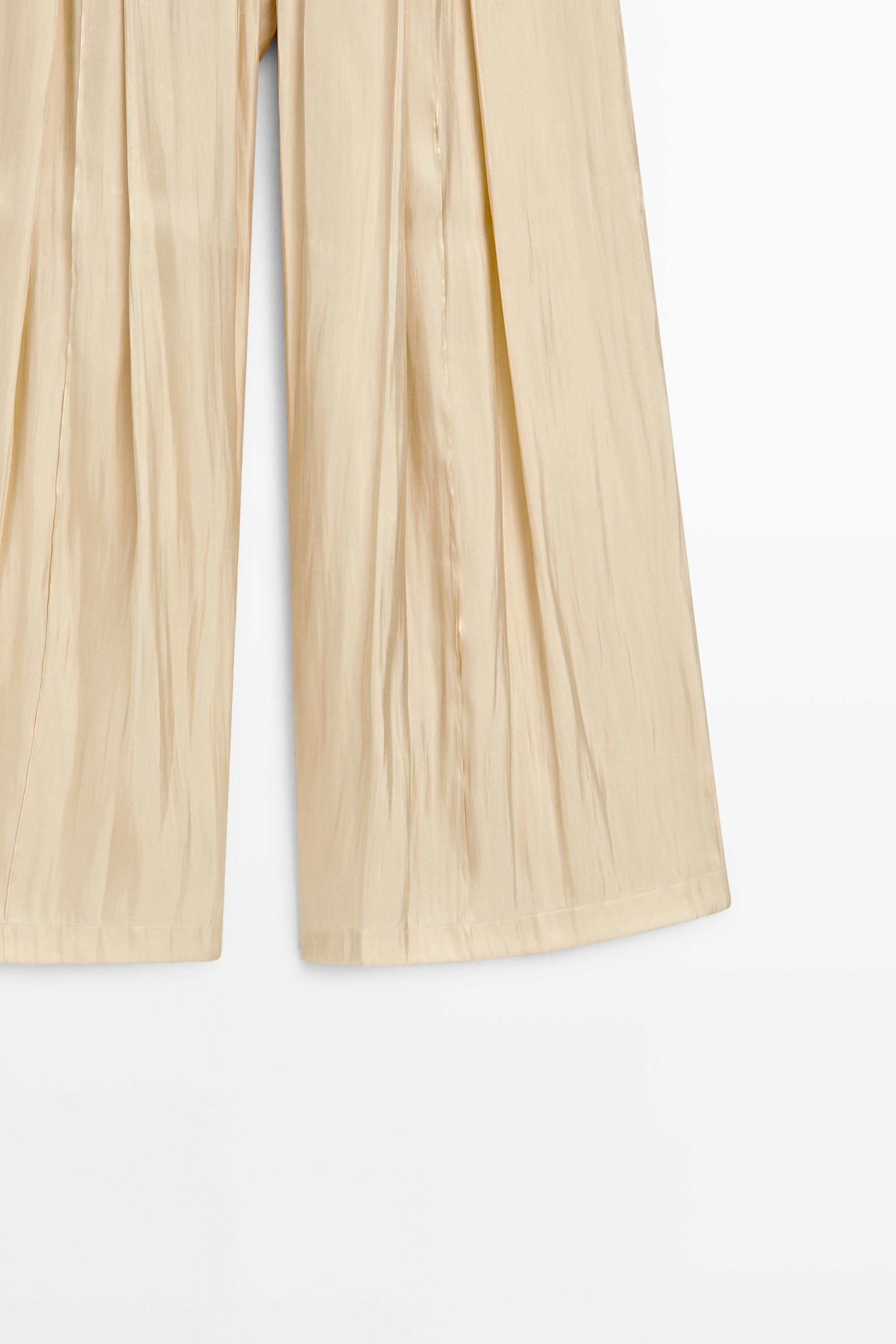 Flowing satin trousers