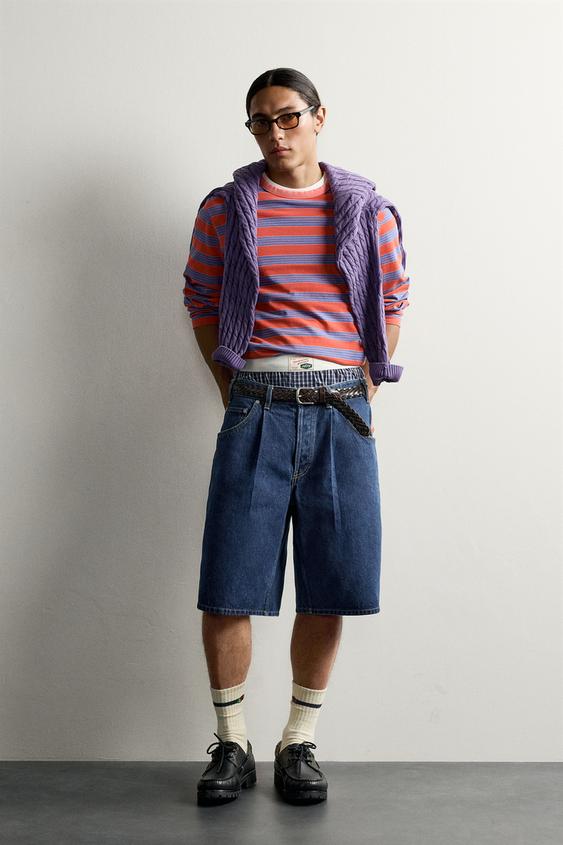 CAMISETA MANGA LARGA RAYAS FRUIT OF THE LOOM™ - Rojo de Zara - Imagen 0