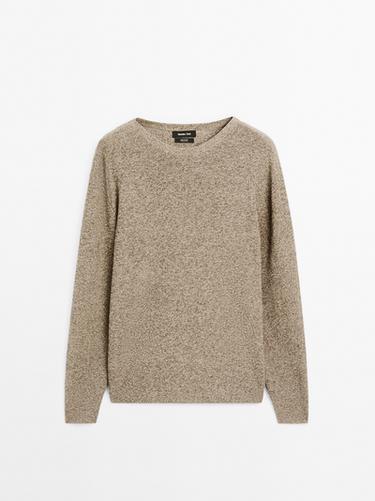 Jersey punto 100% algodón mouline - Beige vigoré de Zara