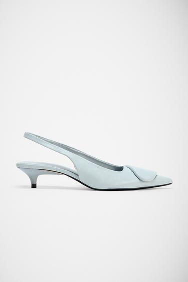 APPLIQUÉ SLINGBACK SHOES - Light Blue by Zara