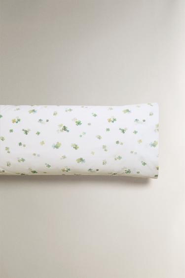 TAIE D’OREILLER PERCALE TRÈFLES - Blanc cassé de Zara - Image 4