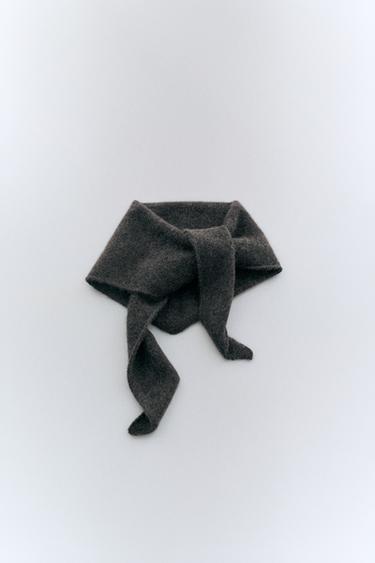 FOULARD TRIANGOLARE 100% CASHMERE - Grigio antracite di Zara