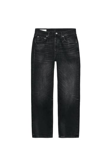 QUẦN JEANS TRF ỐNG ĐỨNG CẠP LỠ - Màu đen từ Zara