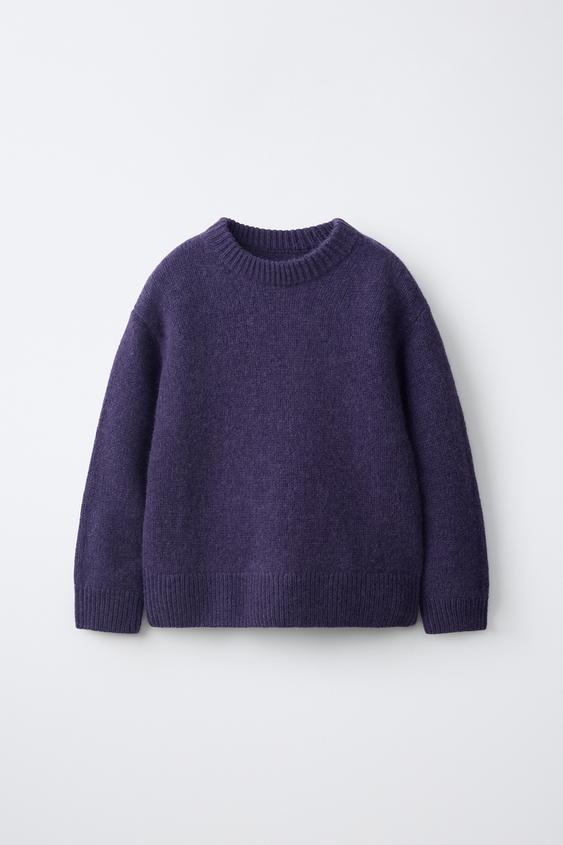 STORIESZ - JERSEY PUNTO 100% LANA - Morado de Zara - Imagen 0