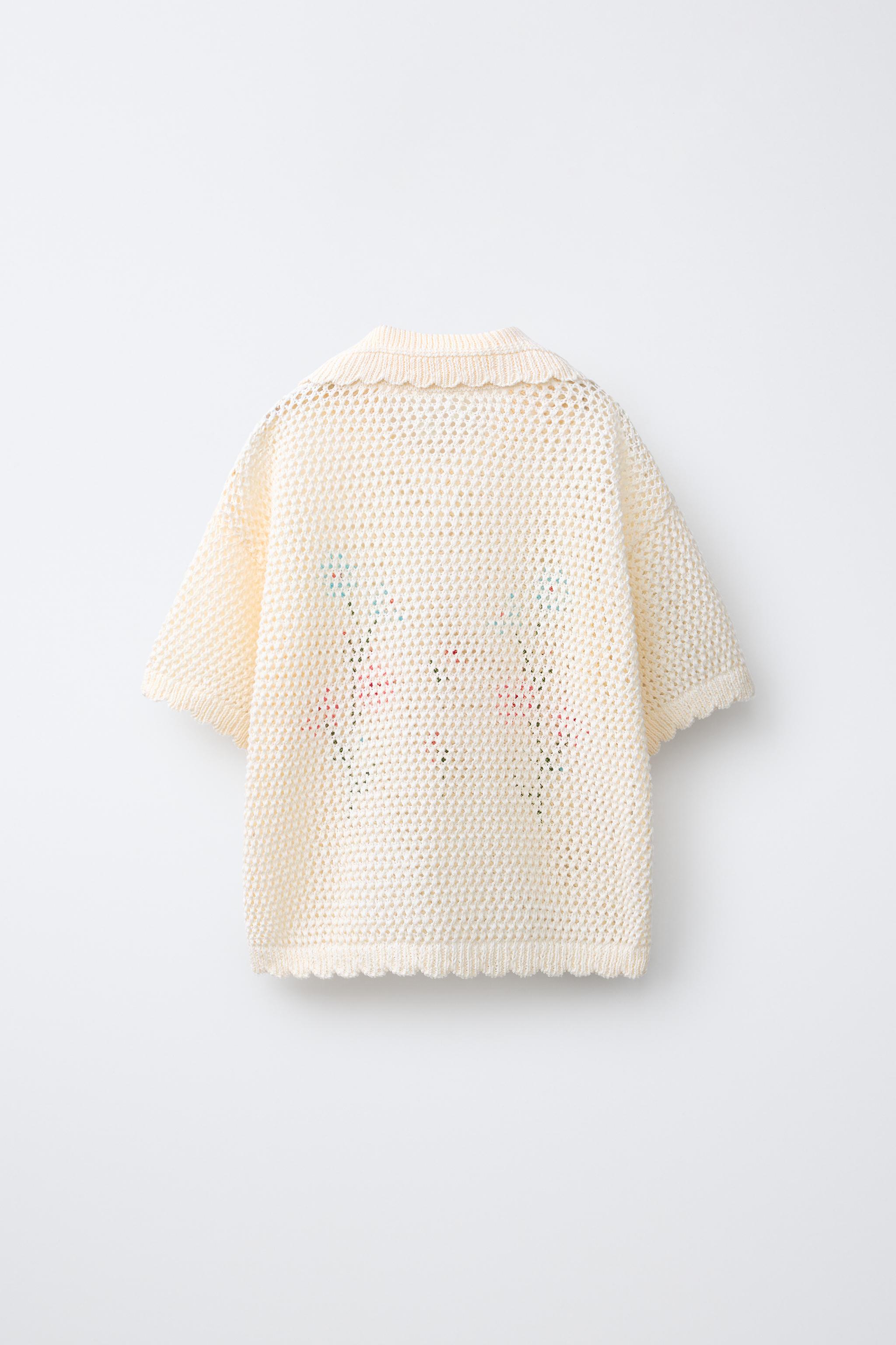 EMBROIDERED KNIT POLO SHIRT