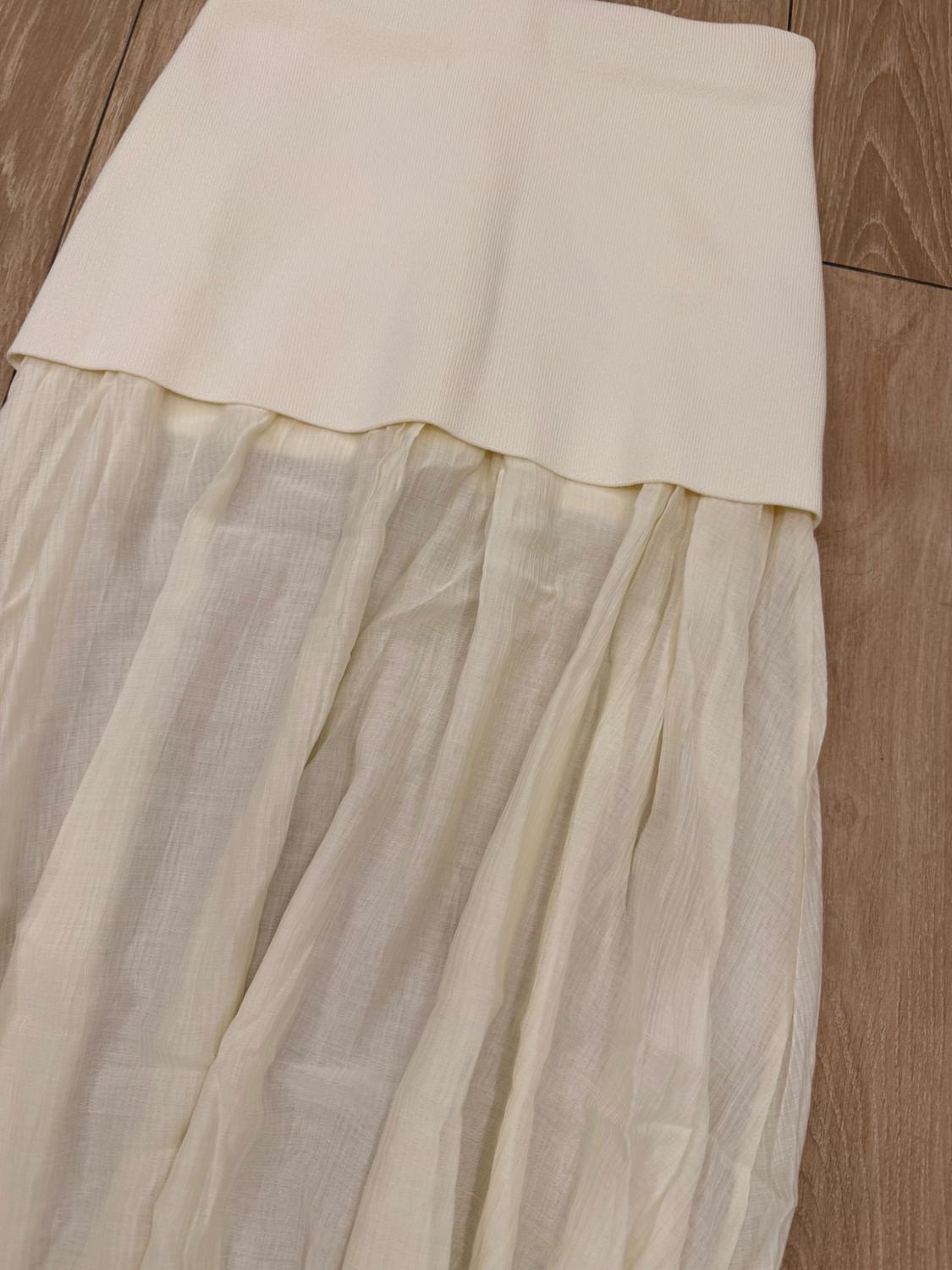 COMBINED PLEATED KNIT SKIRT - Image 3