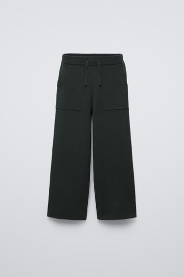 KNIT CULOTTES - Dark bottle green by Zara