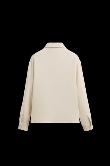 CAMISA POLO ESTRUCTURA - Crema de Zara