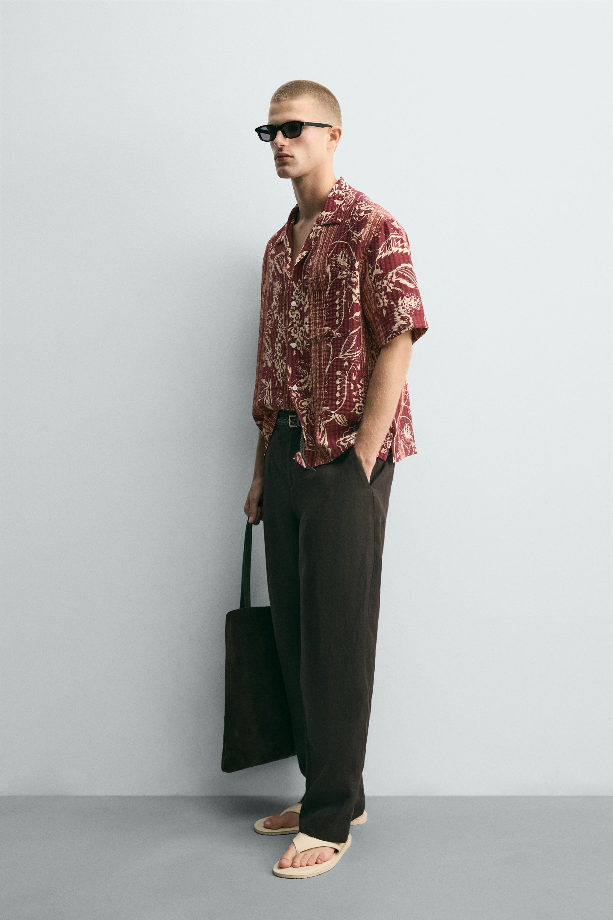 PRINTED STRIPED JACQUARD SHIRT