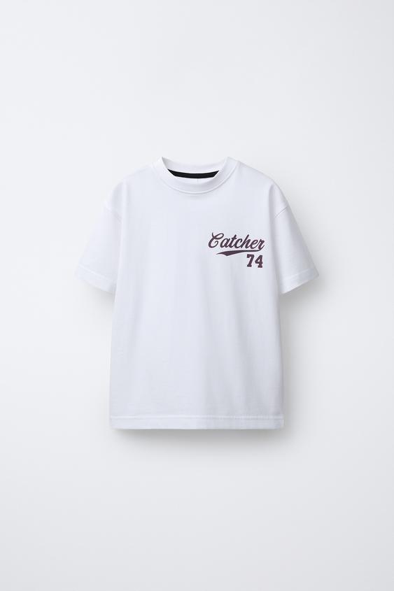 JOGGING T-SHIRT WITH LABEL - White by Zara - Image 0