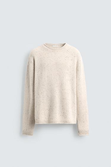 WOOL BLEND BUTTONED JUMPER - Ecru by Zara