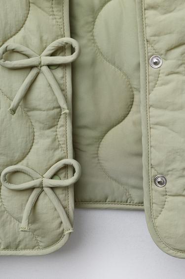 RIBBON PUFFER JACKET - Light green by Zara - Image 6
