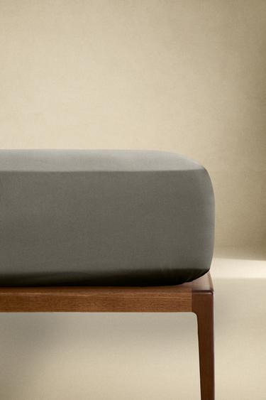 SATEEN FITTED SHEET | 30 CM HIGH (300 THREAD COUNT) - Greenish by Zara - Image 0