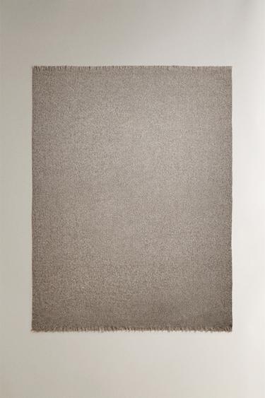FRINGED BLANKET - Grey by Zara - Image 0