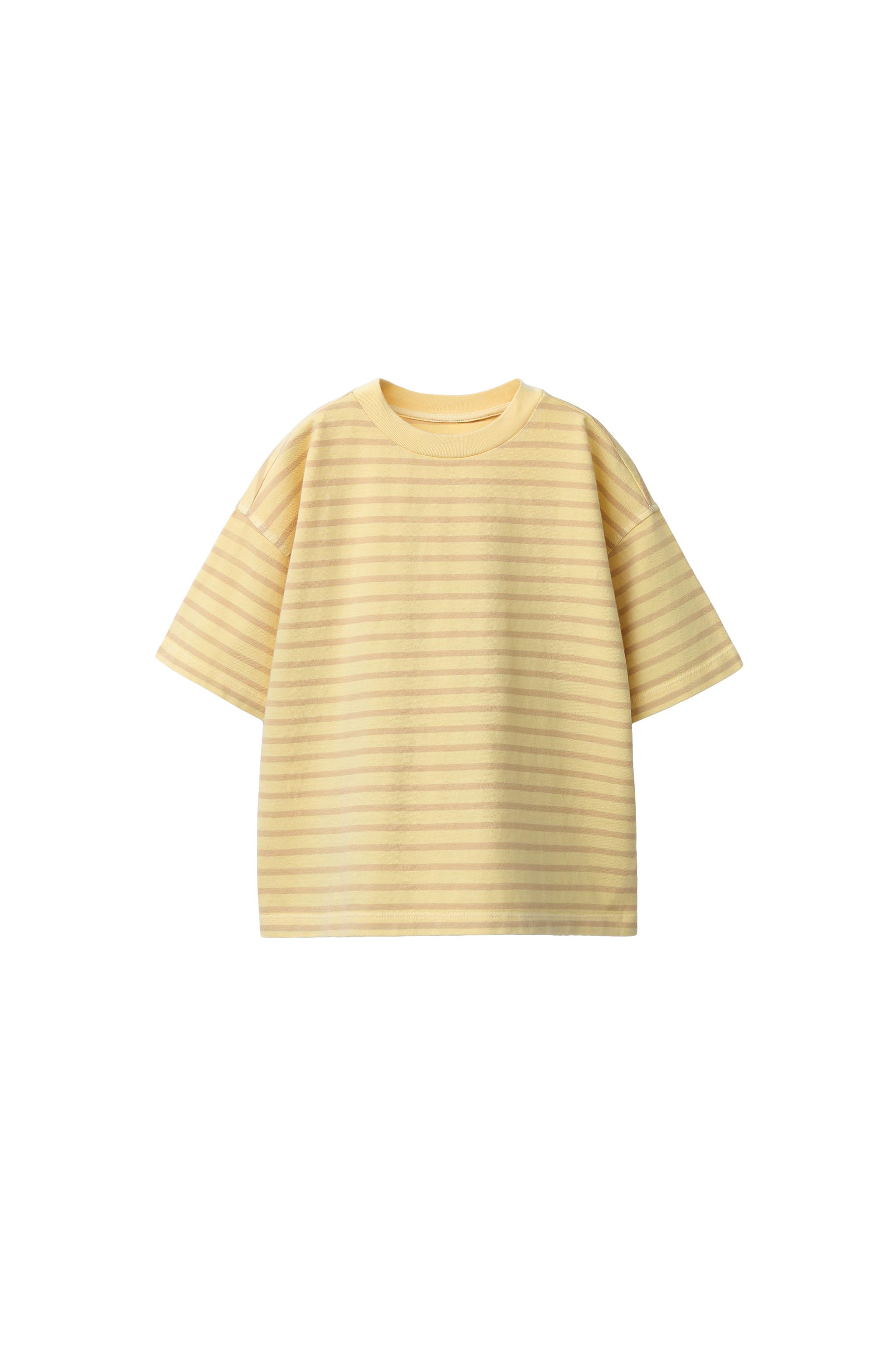 STRIPED T-SHIRT - Light yellow | ZARA United States