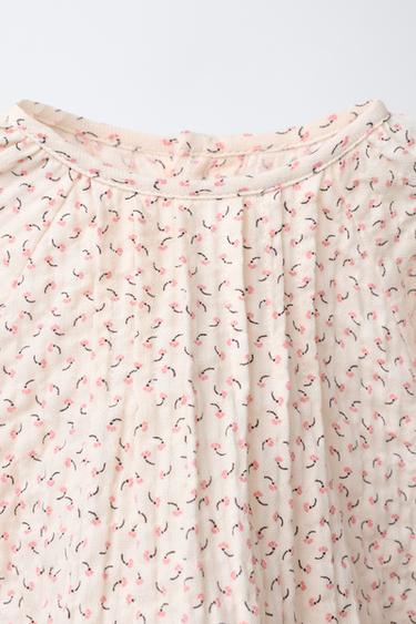 CHEMISE TEXTURÉE À FLEURS - Écru de Zara - Image 2