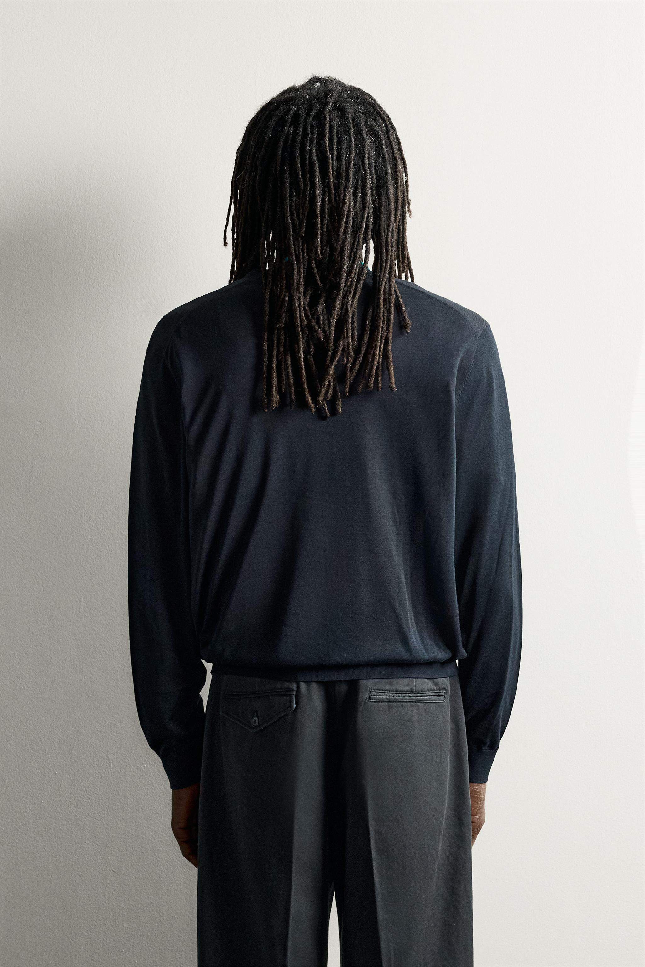 Мужские кардиганы Zara 100% SILK LIGHTWEIGHT CARDIGAN AARON LEVINE X — фото 3
