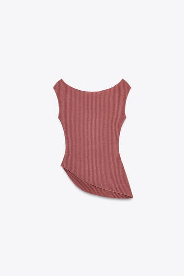 TOP TEXTURA DRAPEADO - Burgundy de Zara