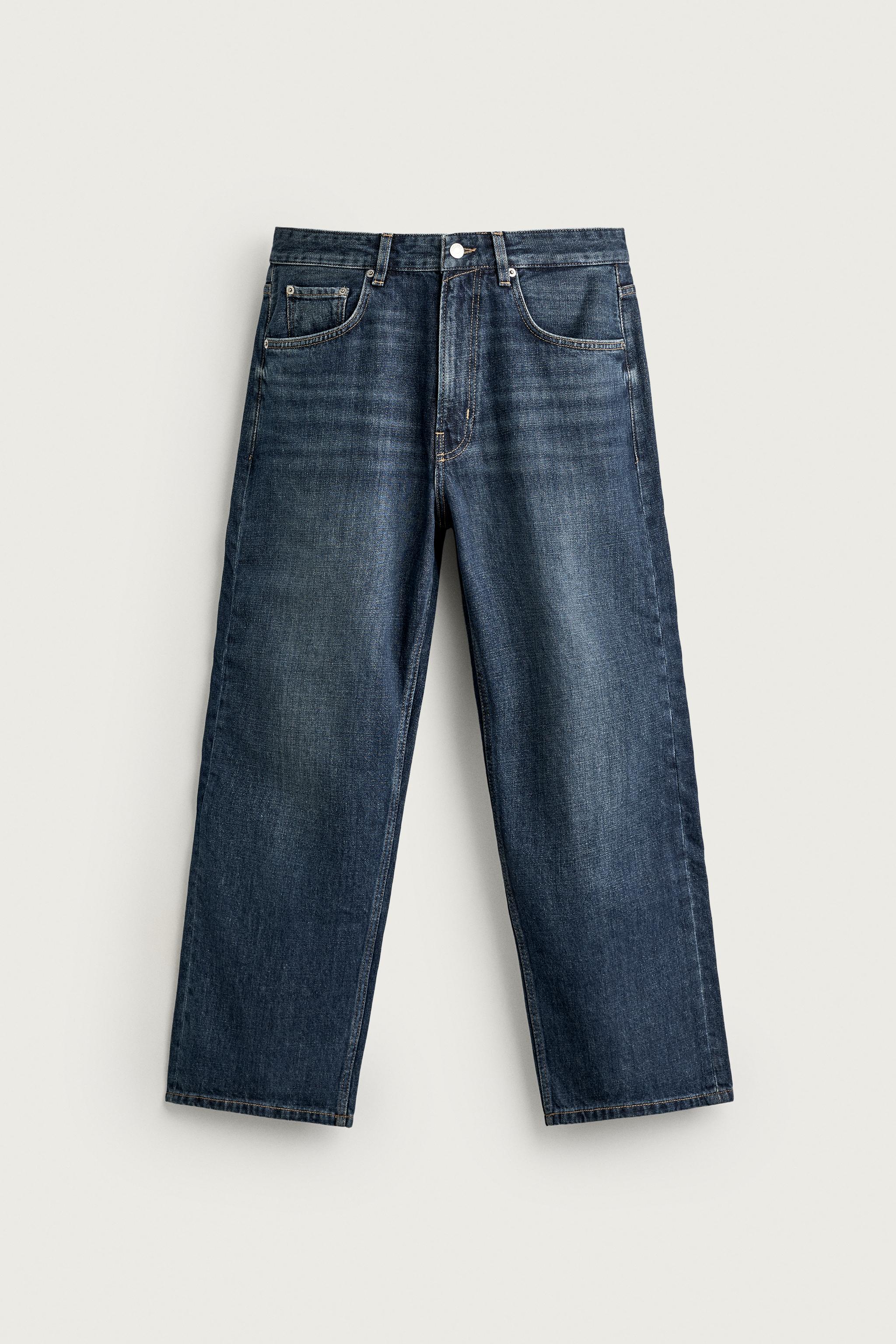 Мужские джинсы Zara LOOSE FIT CROPPED JEANS — фото 6