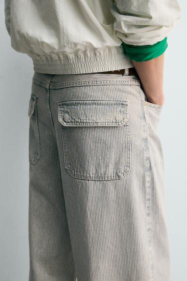 RELAXED STRAIGHT-LEG STRIPED TROUSERS - Stripes by Zara - Image 4