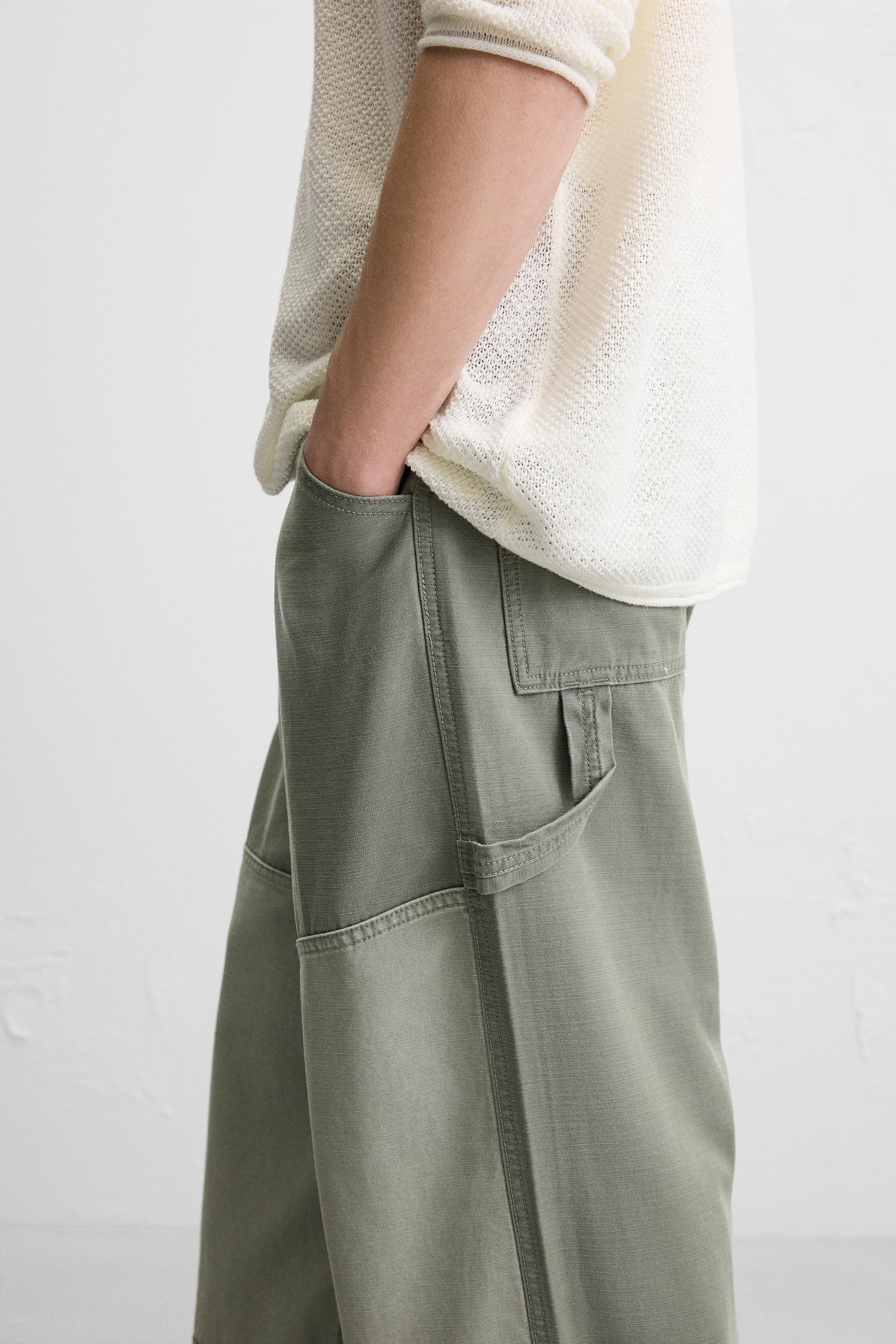 ★ZARA★ BAGGY FIT CARPENTER JEANS SUPER BAGGY FIT JEANS - Blue / Green | ZARA Georgia