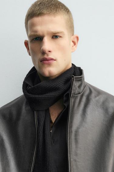 RELAXED FIT LEATHER JACKET - Black by Zara - Image 4