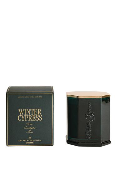 (550 G) WINTER CYPRESS SCENTED CANDLE - whisky by Zara