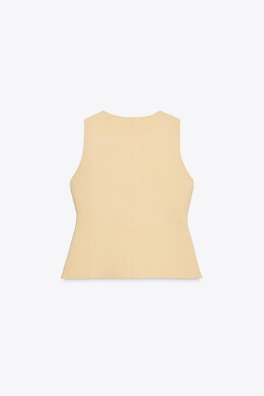 GILET EN MAILLE BOUTONNÉ - Bis de Zara - Image 6