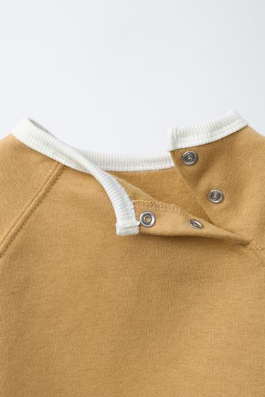 ENSEMBLE SWEAT-SHIRT ET PANTALON CONTRASTE - Ocre de Zara - Image 3