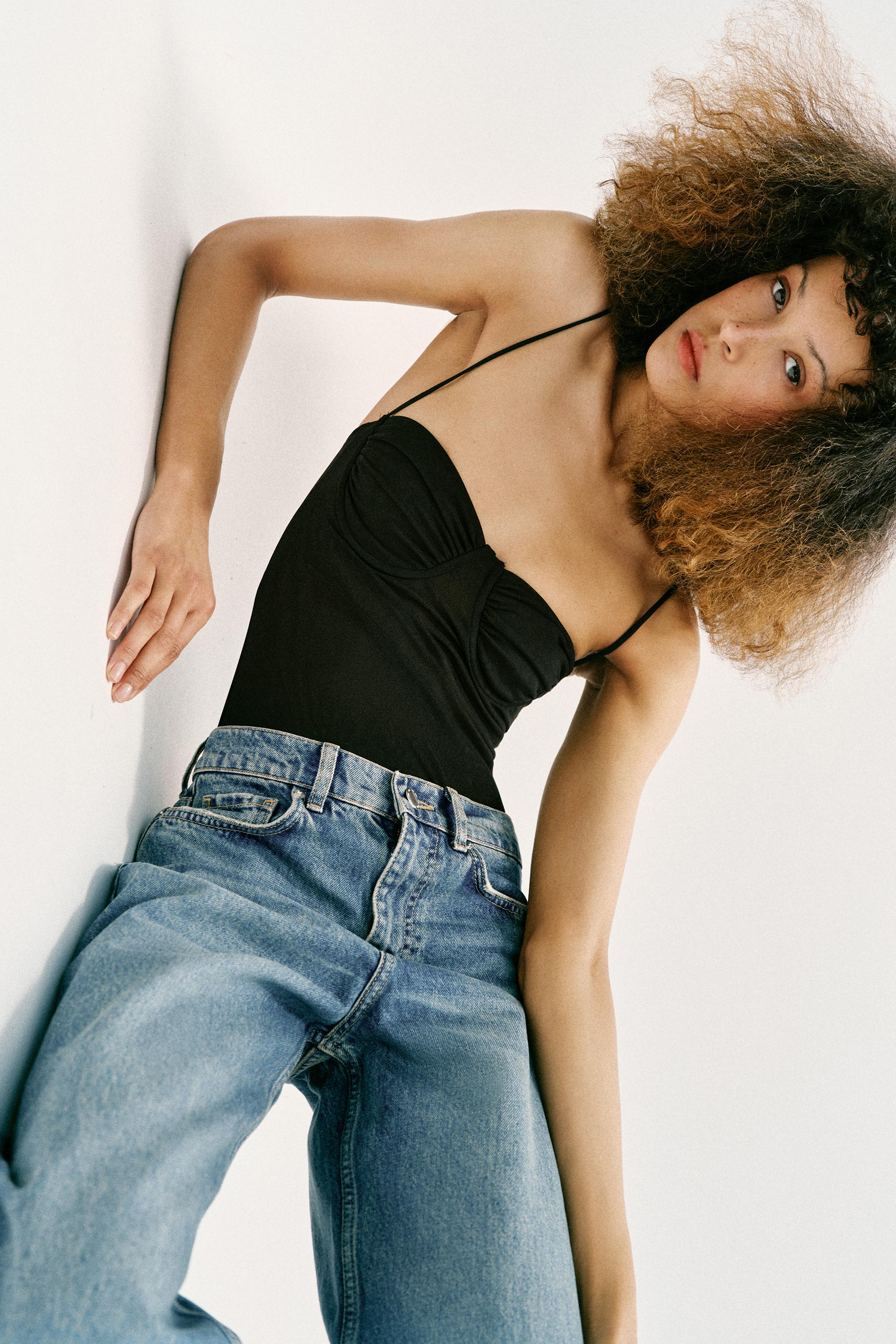 RUCHED TULLE BODYSUIT