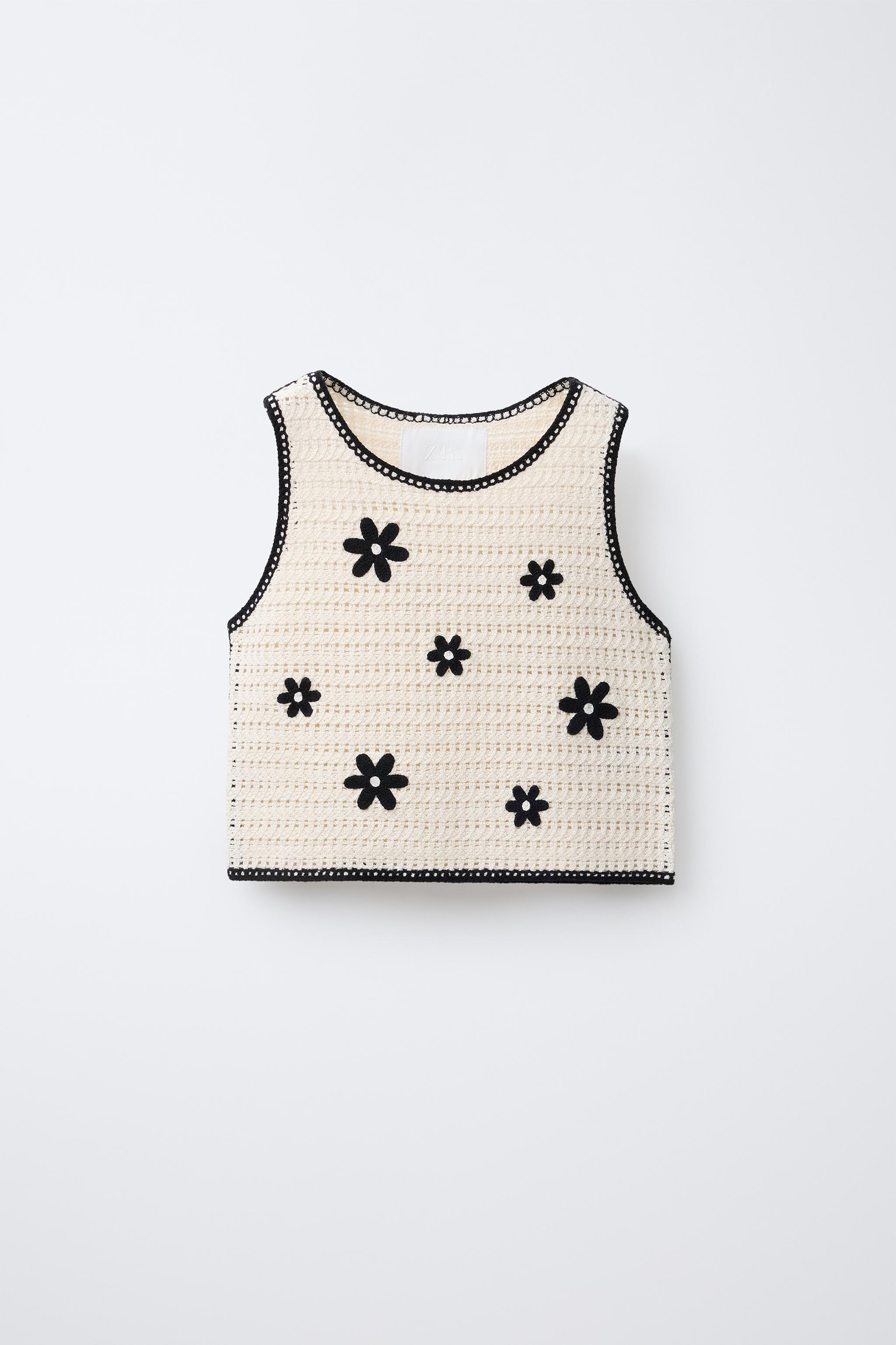美品】ZARA フラワー クロシェ ニット シャツ Sサイズ - メルカリ