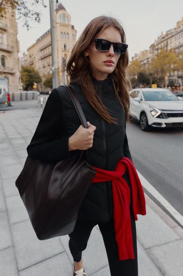 CONTRAST PUFFER JACKET - Black by Zara