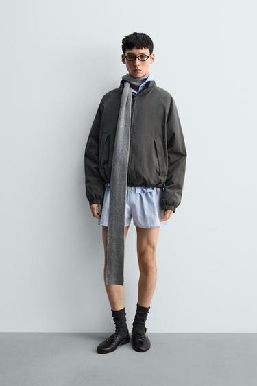 TECHNICAL QUILTED JACKET - Dark khaki by Zara
