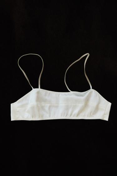 SOUTIEN-GORGE BANDEAU SOIE MURIER - Écru de Zara