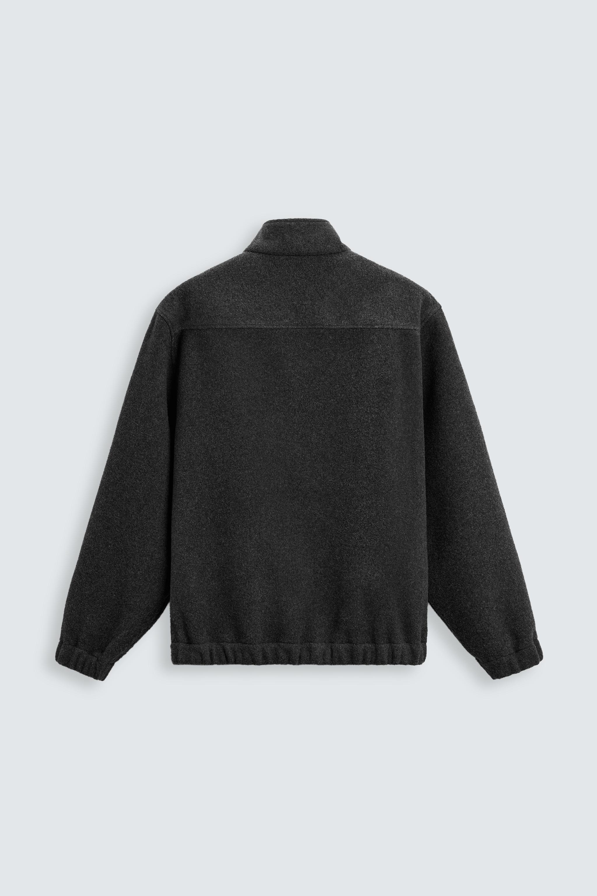FLEECE QUARTER ZIP SWEATSHIRT - Anthracite Grey | ZARA South Africa