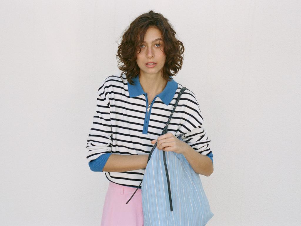STRIPED KNIT POLO