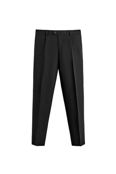 Zara ORIGINS 100% WOOL SUIT PANTS - Black