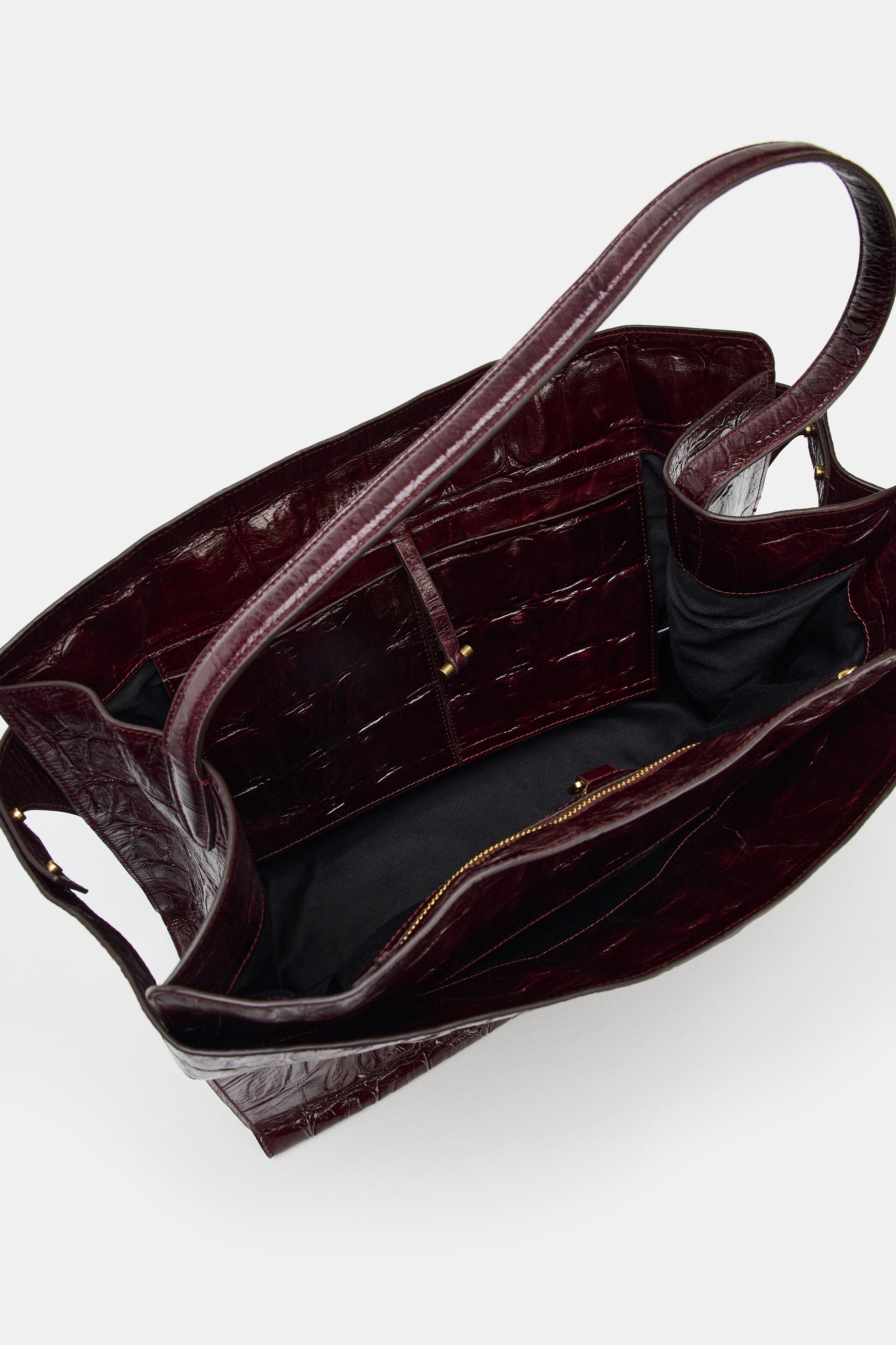 SAC MAXI CITY CUIR EFFET RELIEF