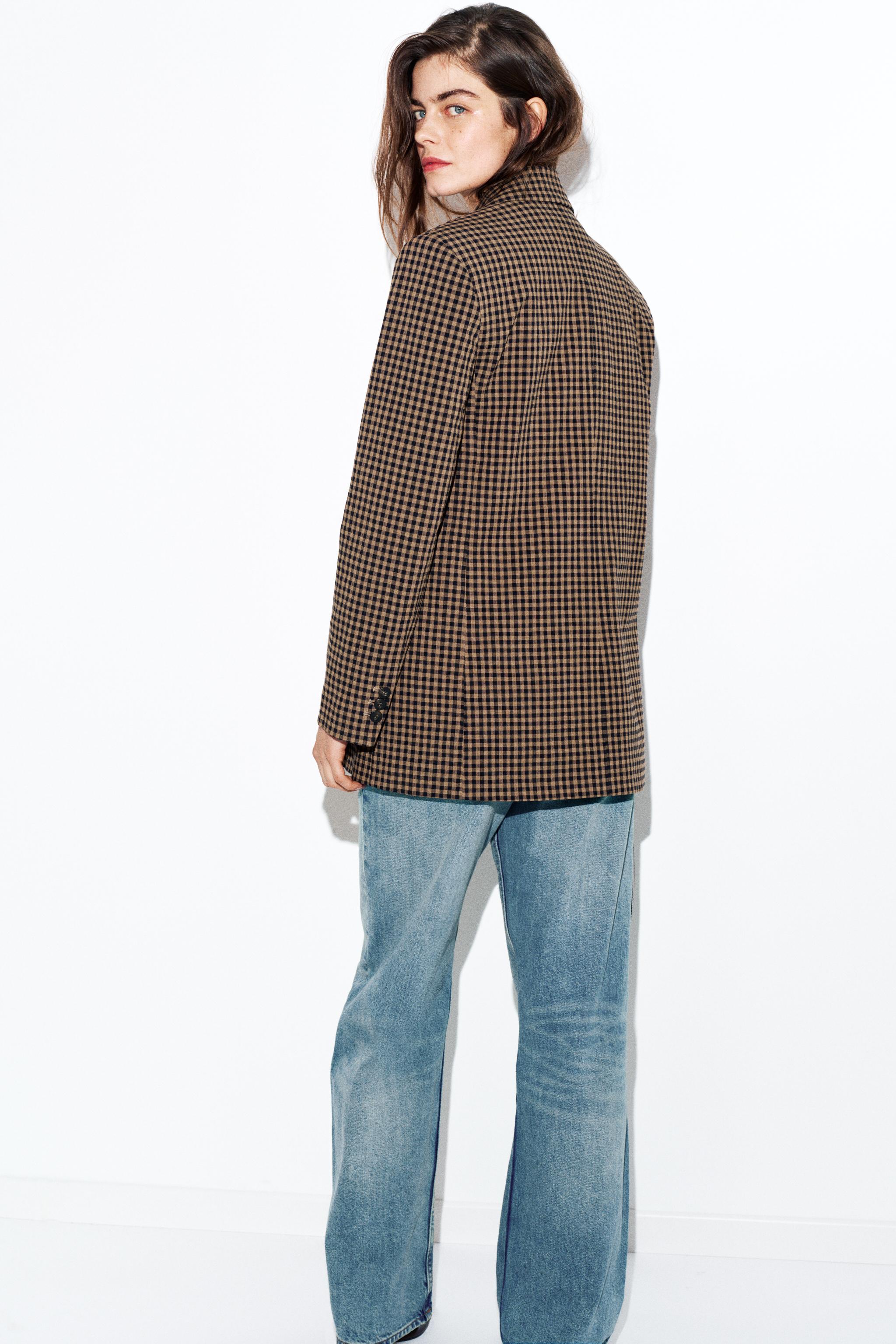 OVERSIZED GINGHAM BLAZER