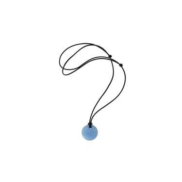 쿼츠 비즈 스트링 네크리스 - Zara 하늘색