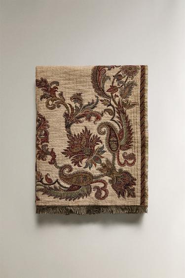 MANTA DE JACQUARD - Bege-claro da Zara