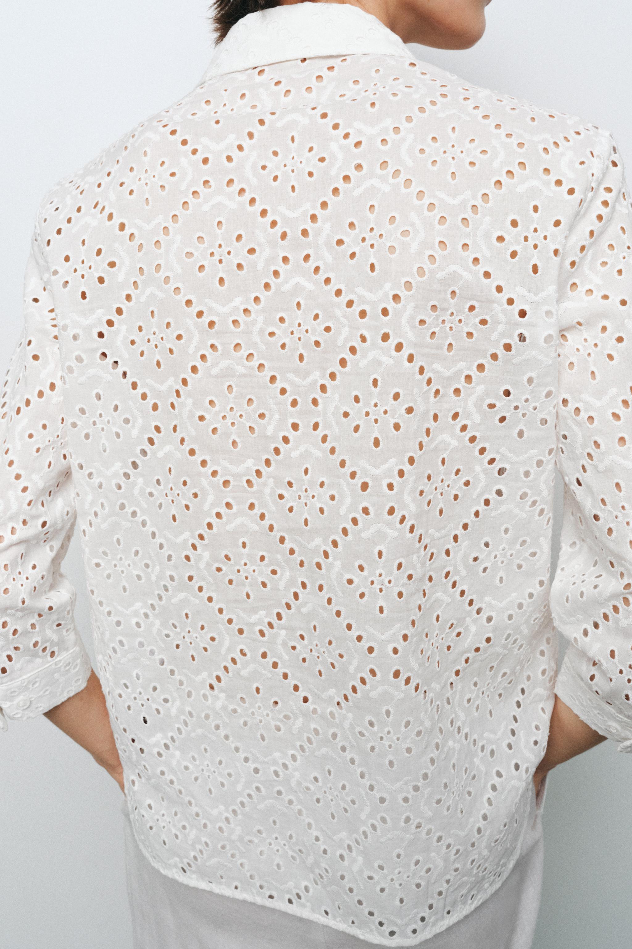 LOHEN EYELET SHIRT ホワイト LOHEN EYELET SHIRT ホワイト