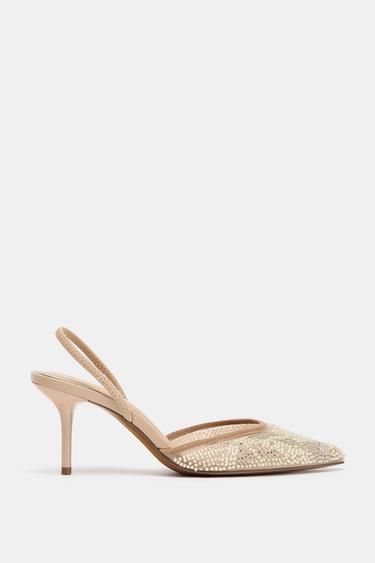SLINGPUMPS MIT GLITZER - Beige von Zara