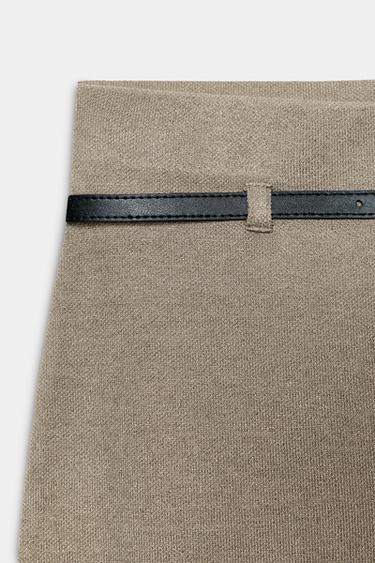 PANTALON PALAZZO AVEC CEINTURE - Beige de Zara - Image 8