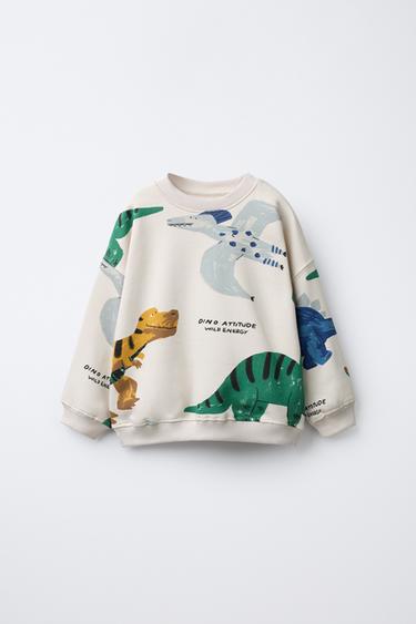 Zaras SWEATSHIRT MED DINOSAURIETRYCK - Is - Bild 0