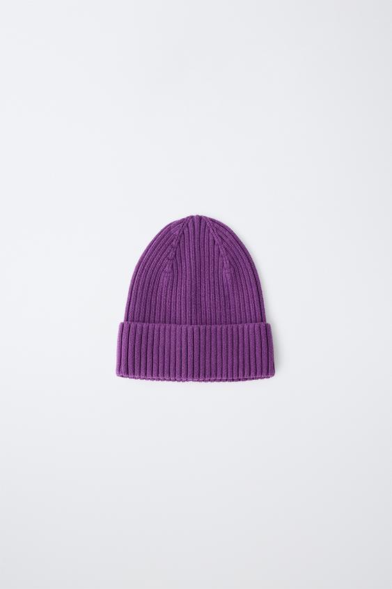 KNIT BEANIE - Purple by Zara - Image 0